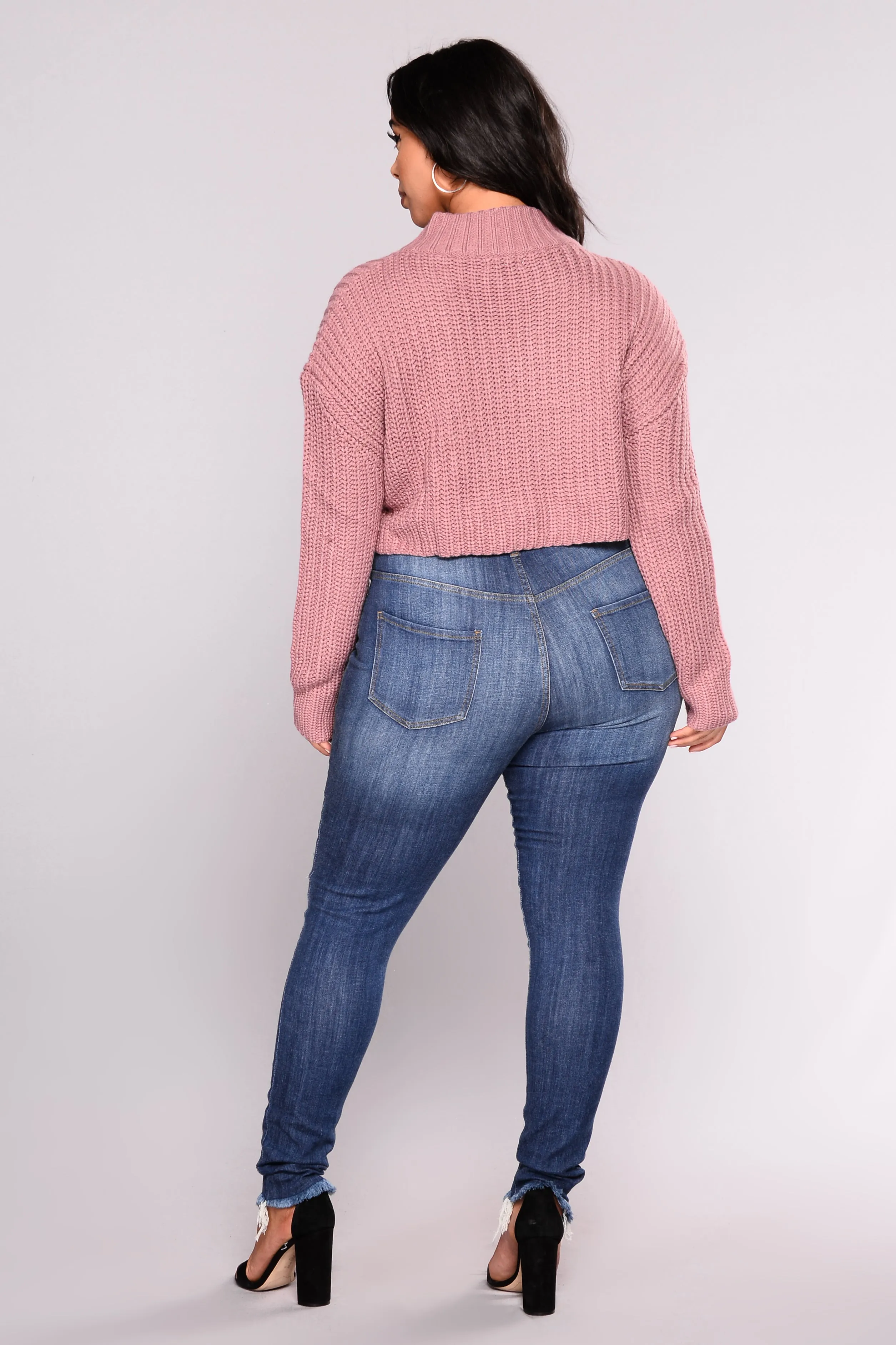 Avelina Long Sleeve Sweater - Mauve