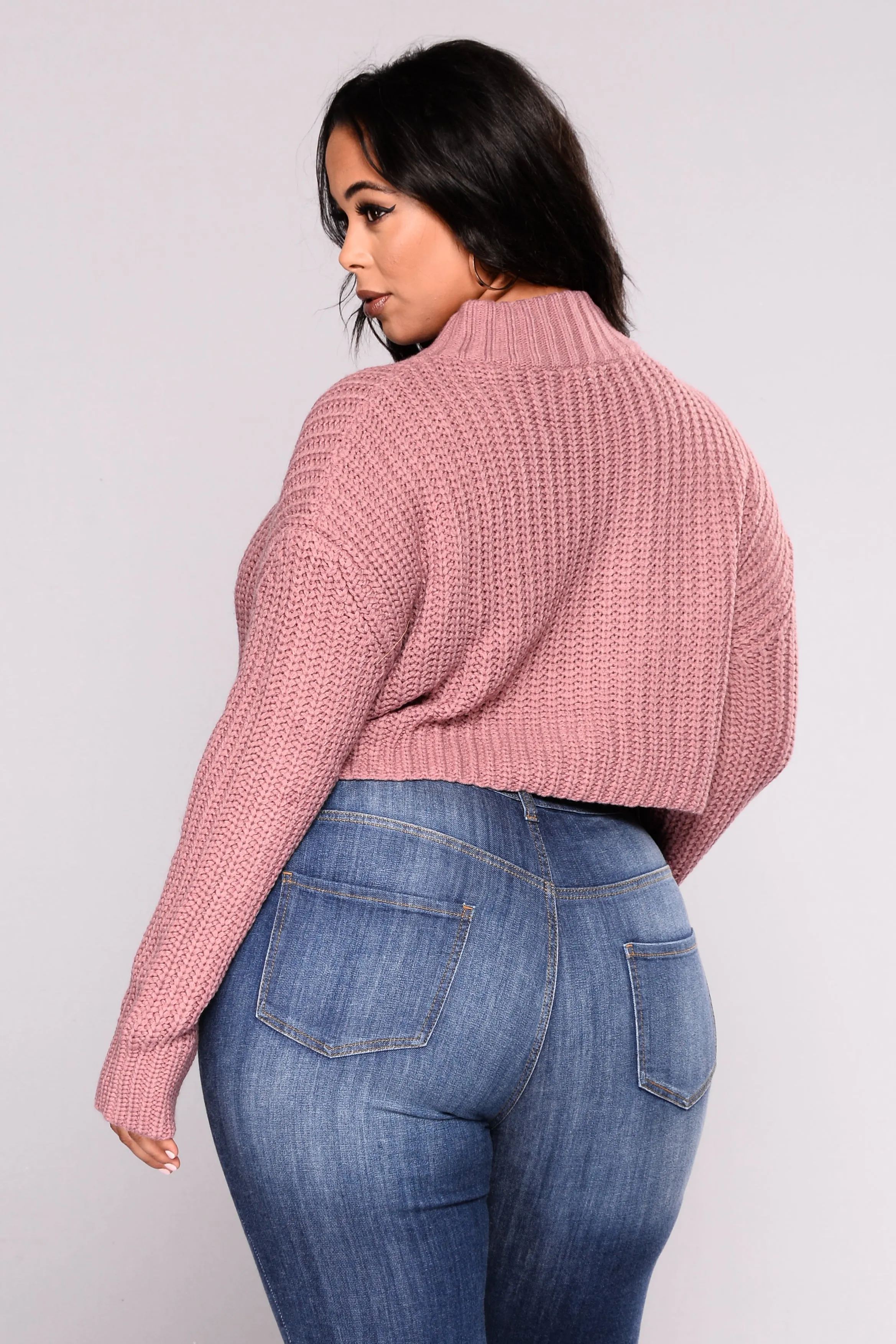 Avelina Long Sleeve Sweater - Mauve