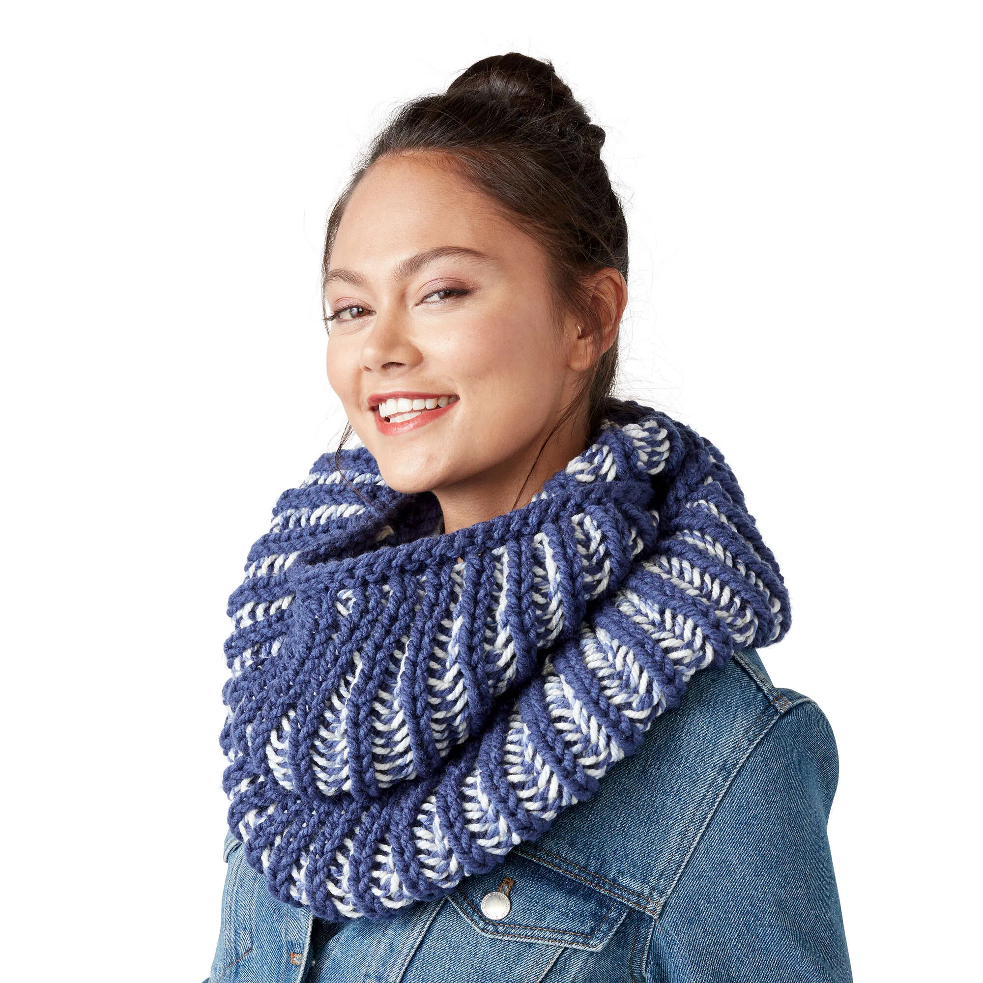 Bernat Faux Brioche Knit Cowl