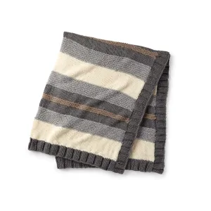 Bernat Simple Stripe Knit Blanket