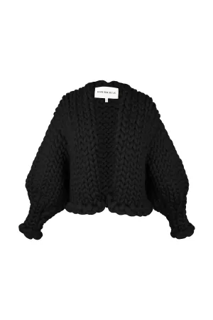 Black Colossal Knit Cardigan