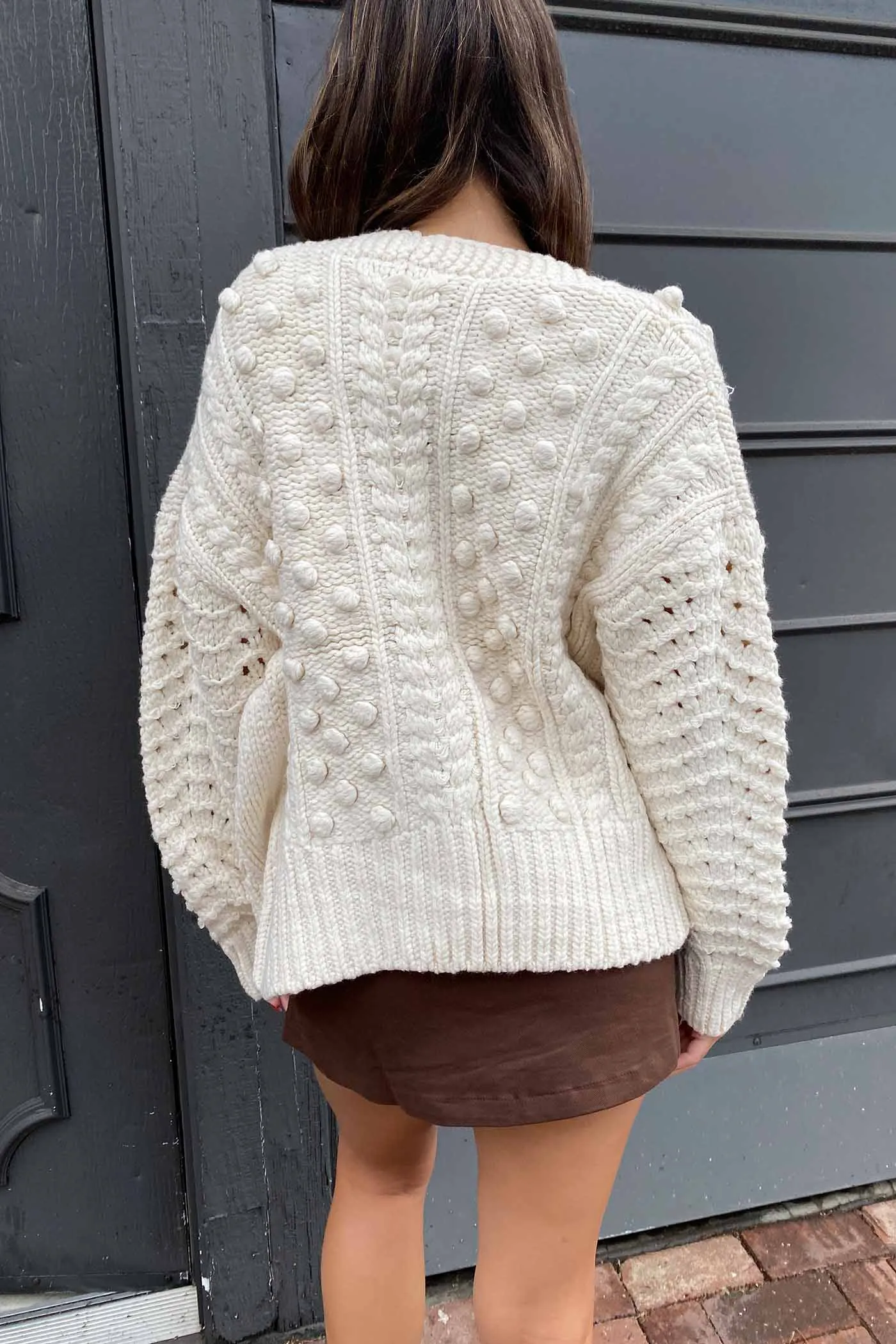 Cable Knit Cardigan by For Good