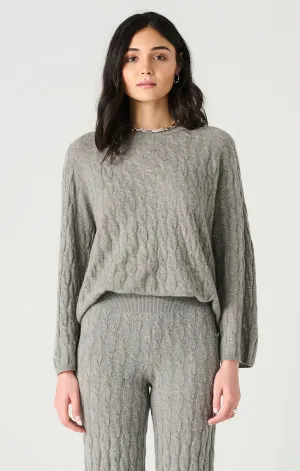 Cable Knit Sweater - Grey