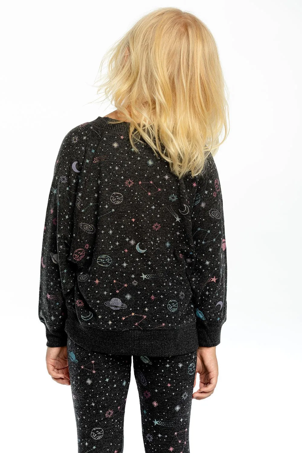 Chaser Constellations Boxy L/S Raglan Knit Pullover