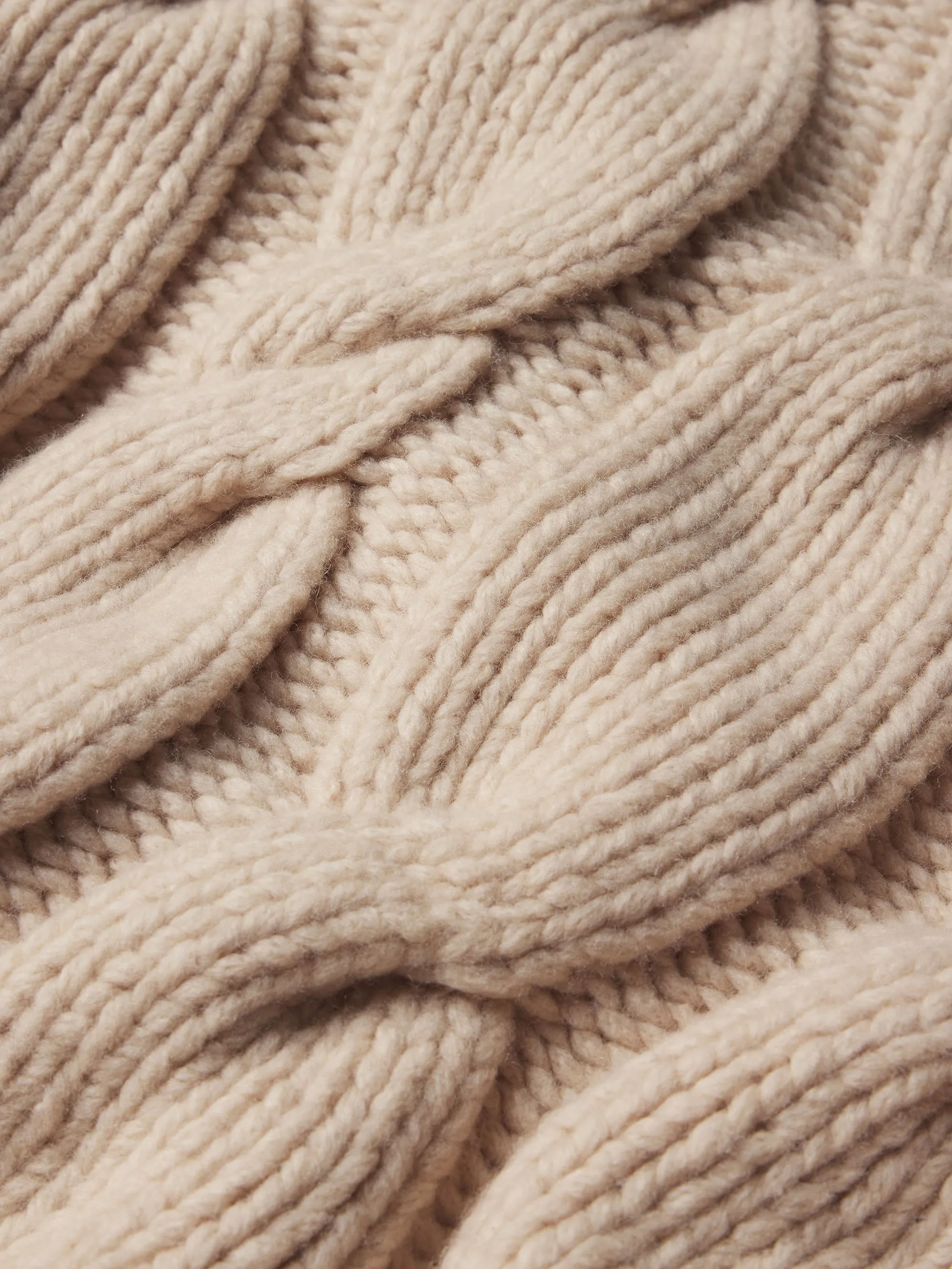 Chunky Cable Sweater -- Natural