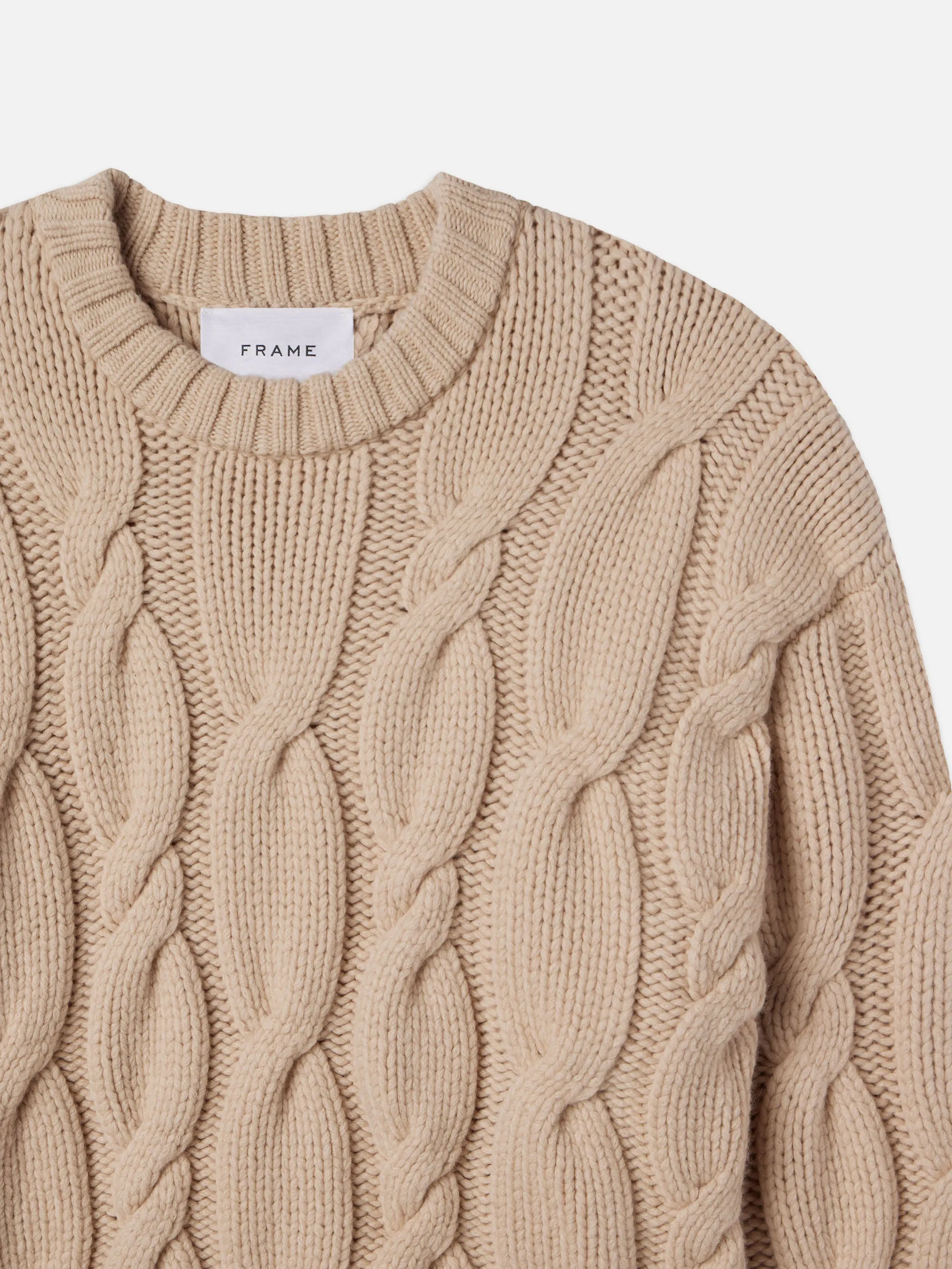 Chunky Cable Sweater -- Natural