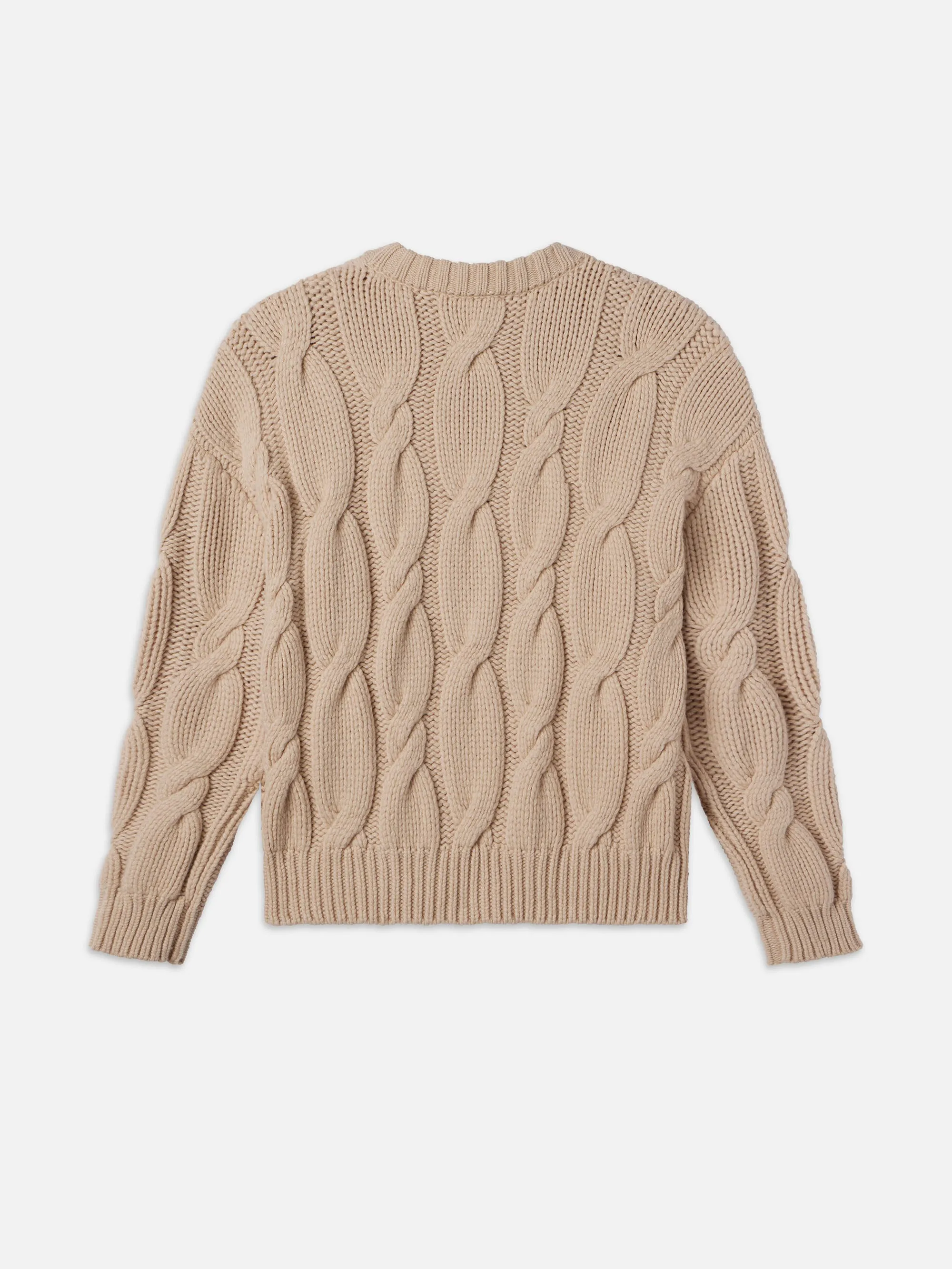 Chunky Cable Sweater -- Natural