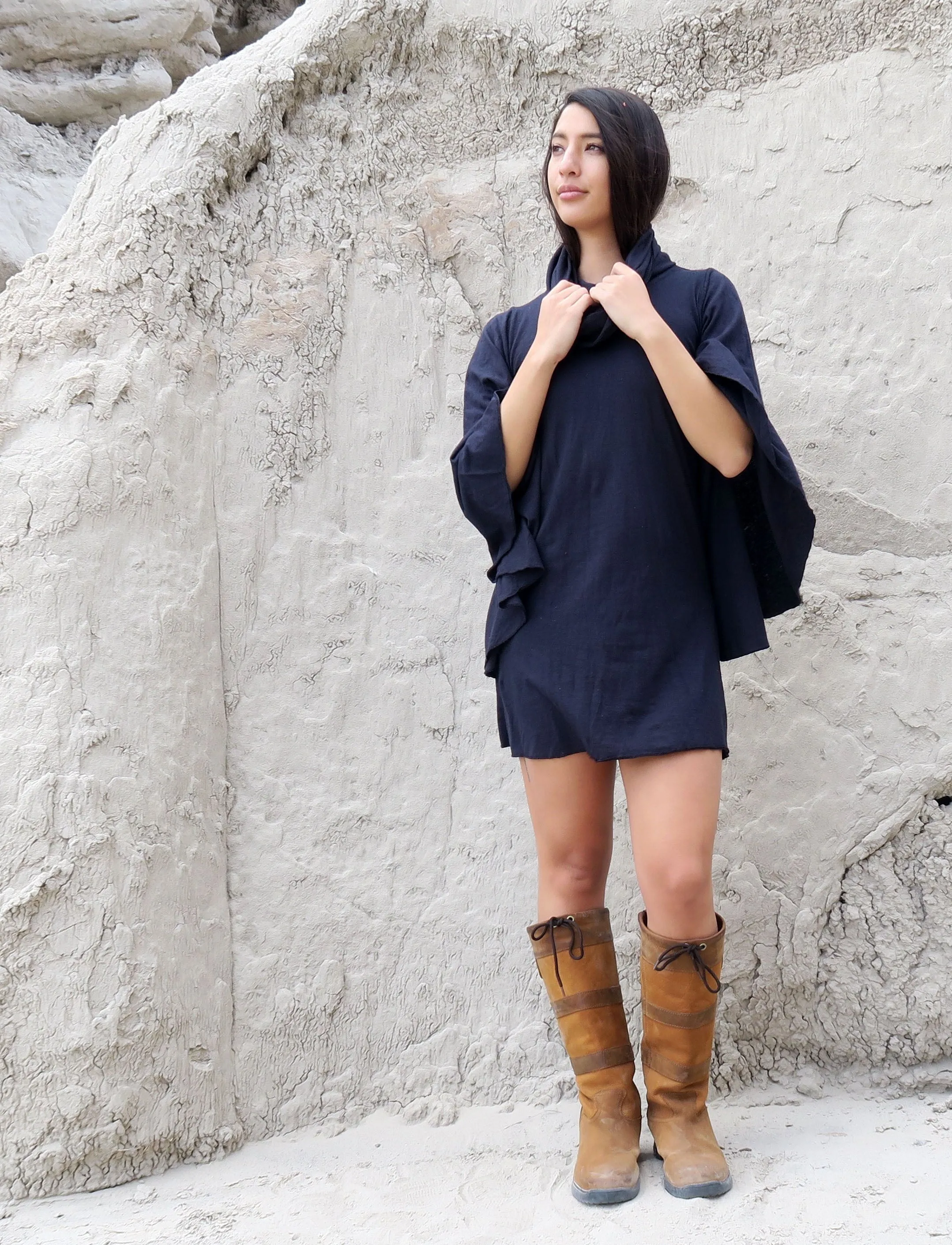 Chunky Cowl Priestess Sleeve Simplicity Tunic