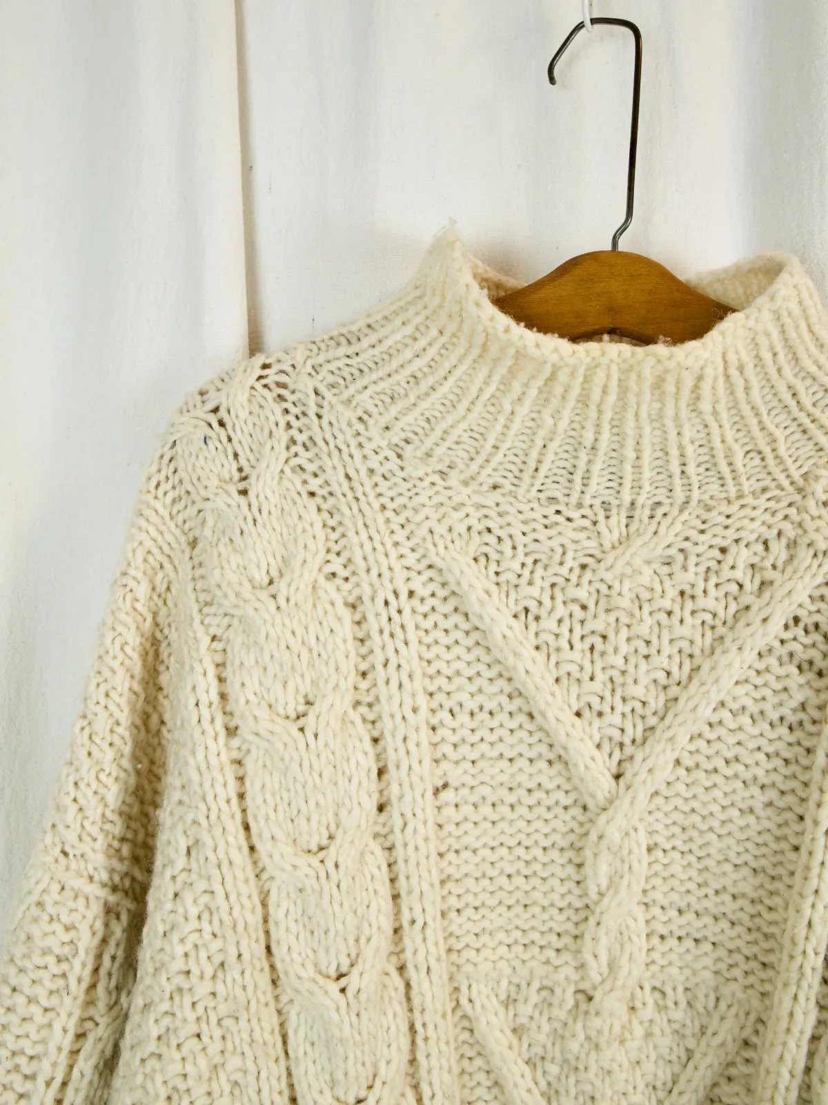 Chunky Wool Cable Knit Sweater