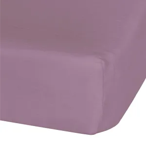 Cotton muslin fitted sheet - Plum