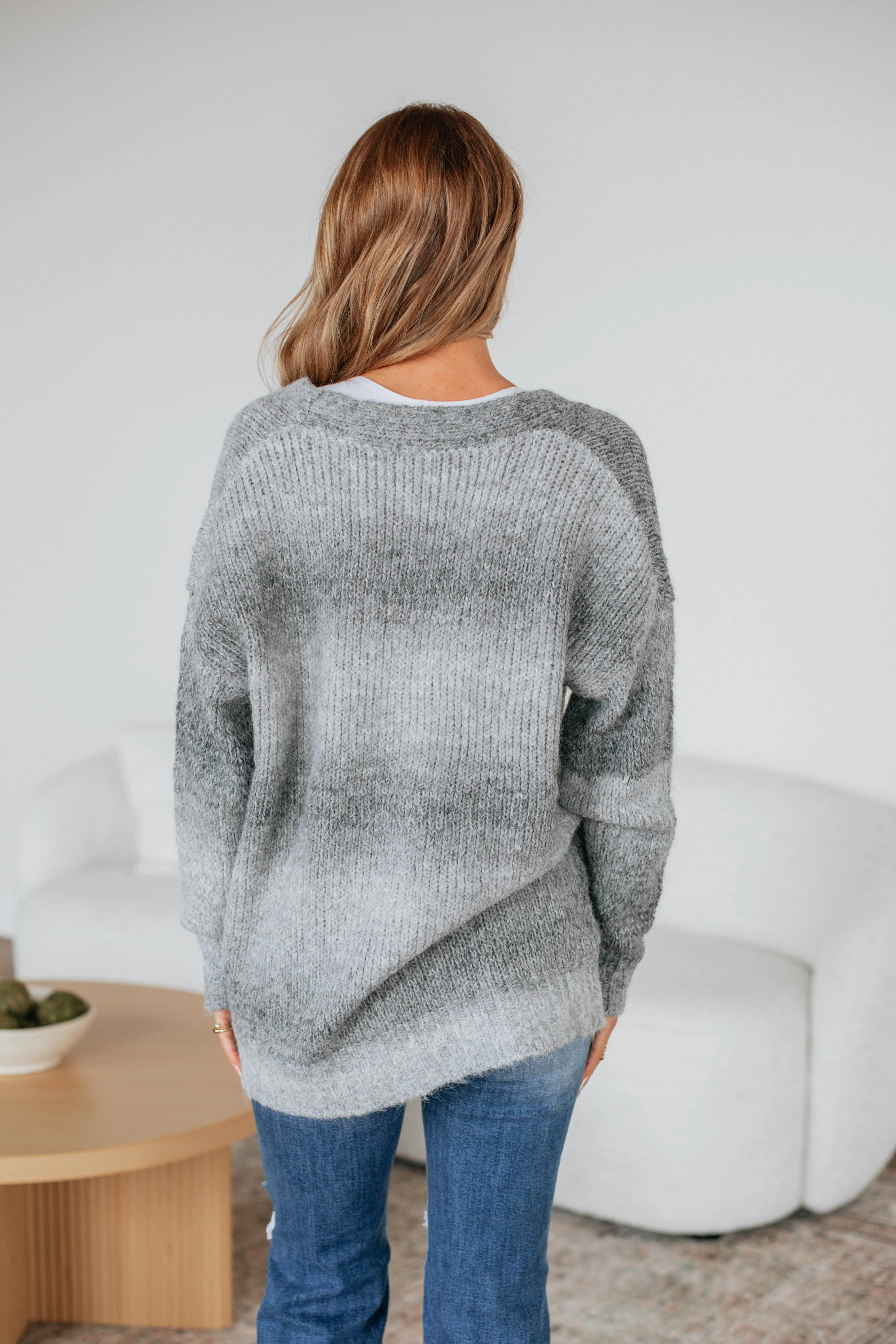 Elsie Knit Cardigan - Heather Grey