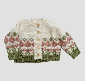 Fairisle Knit Cardigan- Pastel