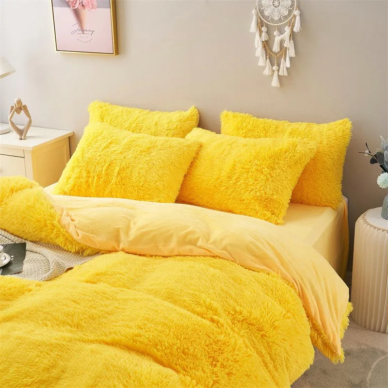 Fluffy Mink Pure Color Bedding