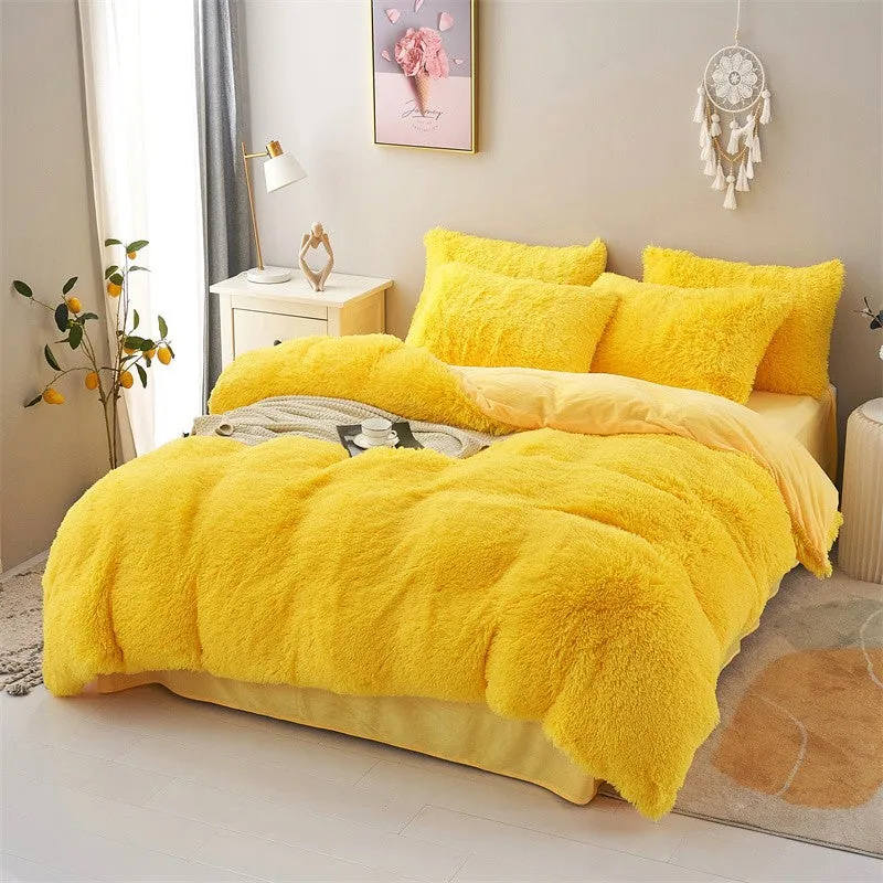 Fluffy Mink Pure Color Bedding