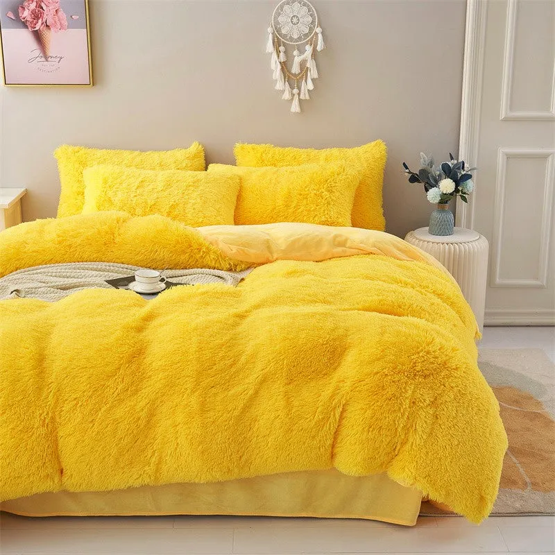 Fluffy Mink Pure Color Bedding