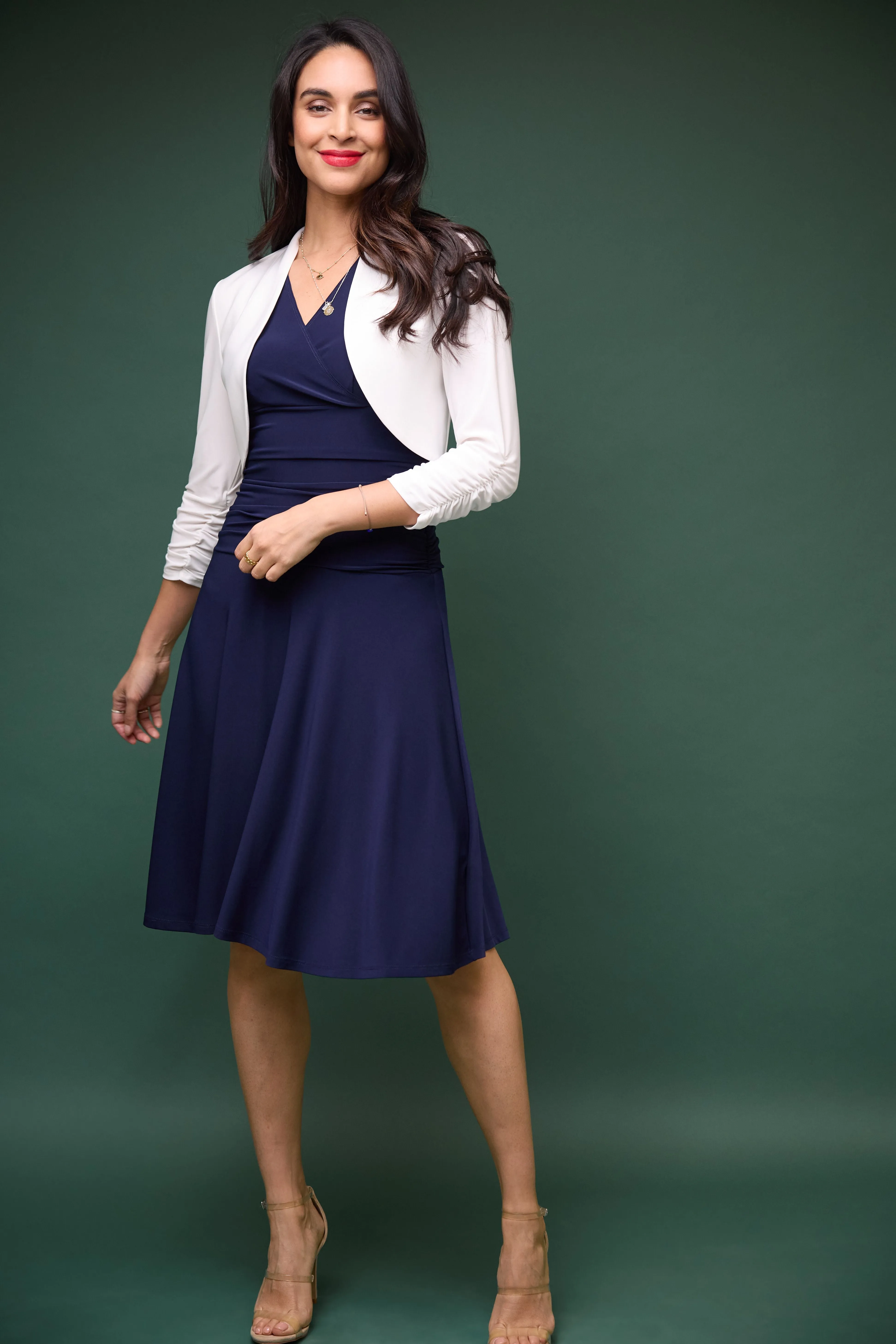 Form-Fitting Sleeveless Dress with Tummy Control