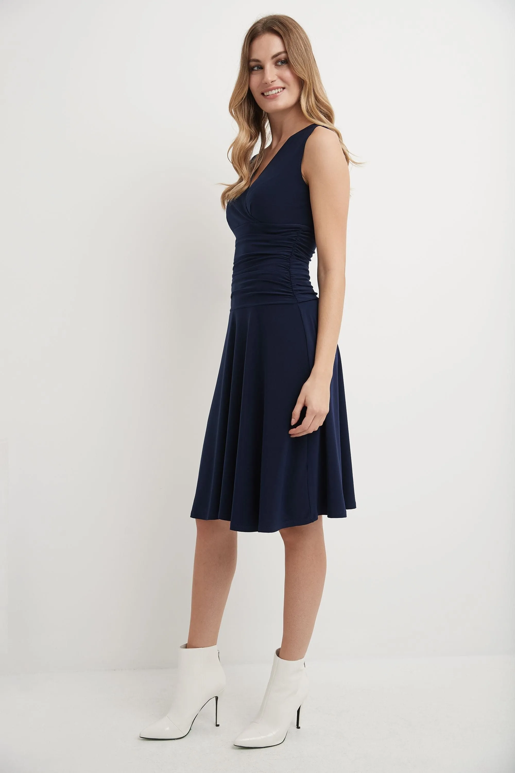 Form-Fitting Sleeveless Dress with Tummy Control