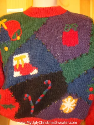 Funny Christmas Sweater with Crafty Crossstitch