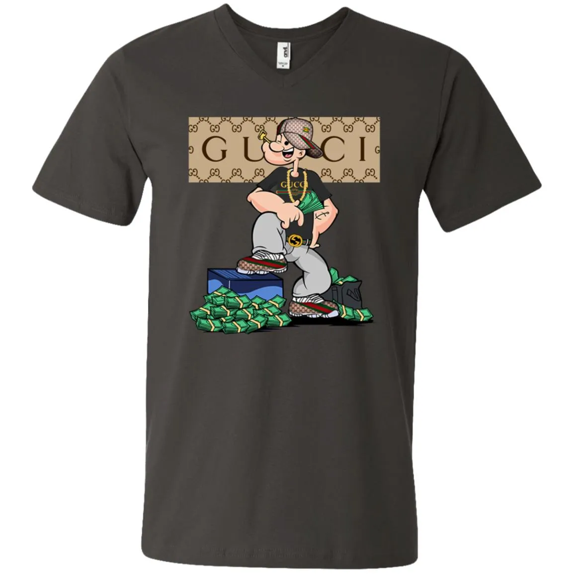 Gucci Cartoon T-shirt Men V-Neck T-Shirt