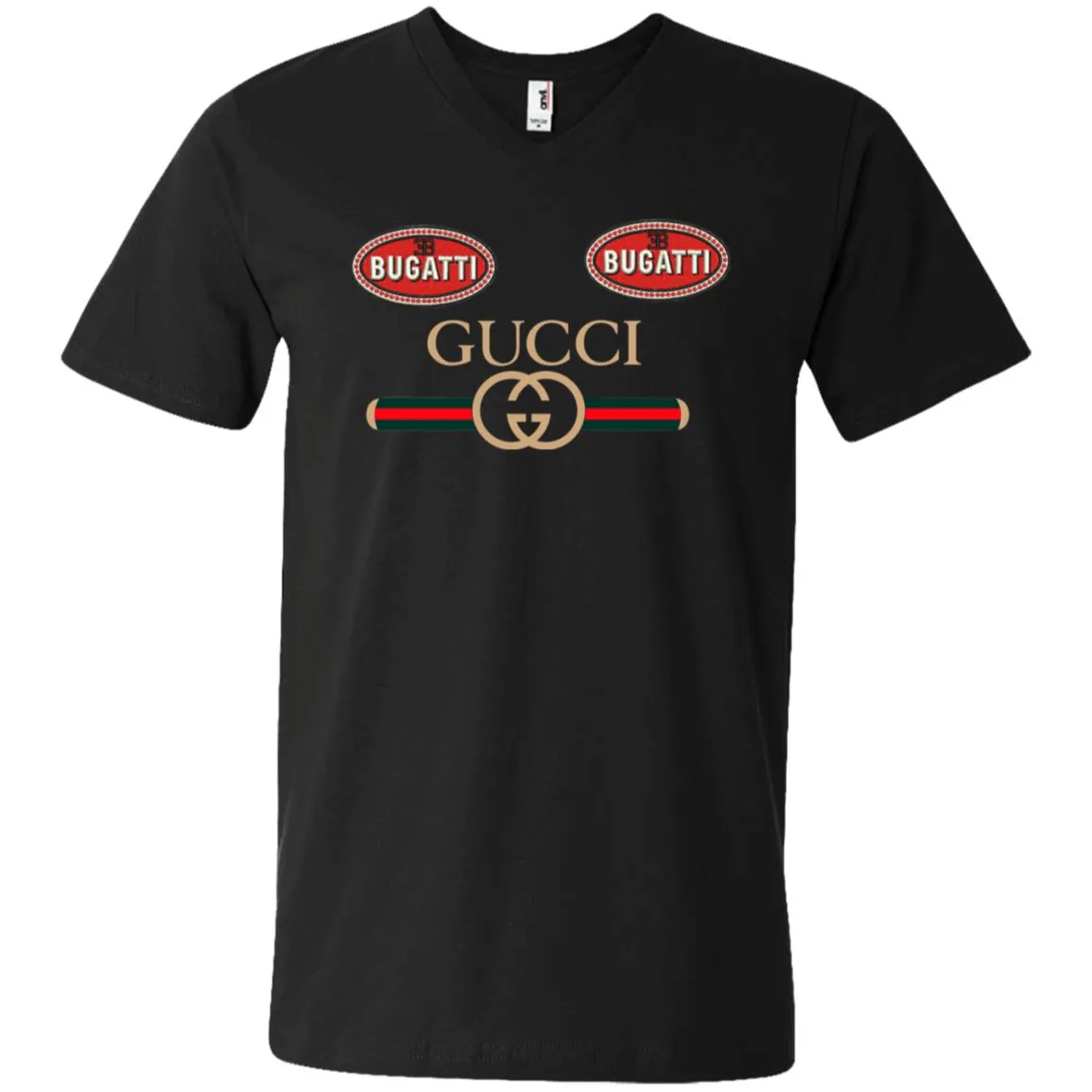 Gucci Dugatti T-shirt Men V-Neck T-Shirt