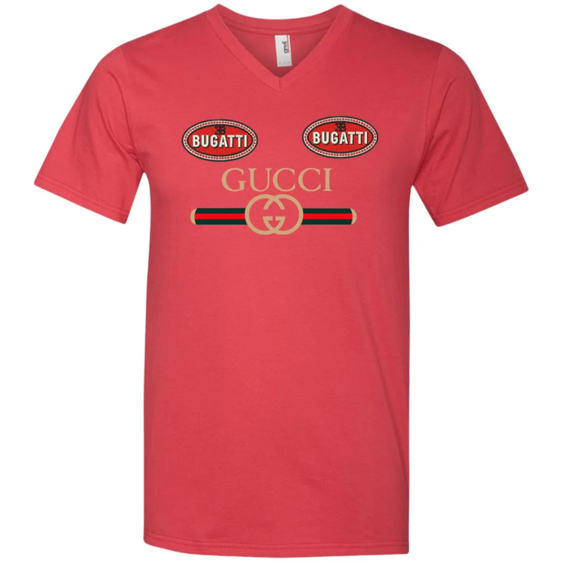 Gucci Dugatti T-shirt Men V-Neck T-Shirt