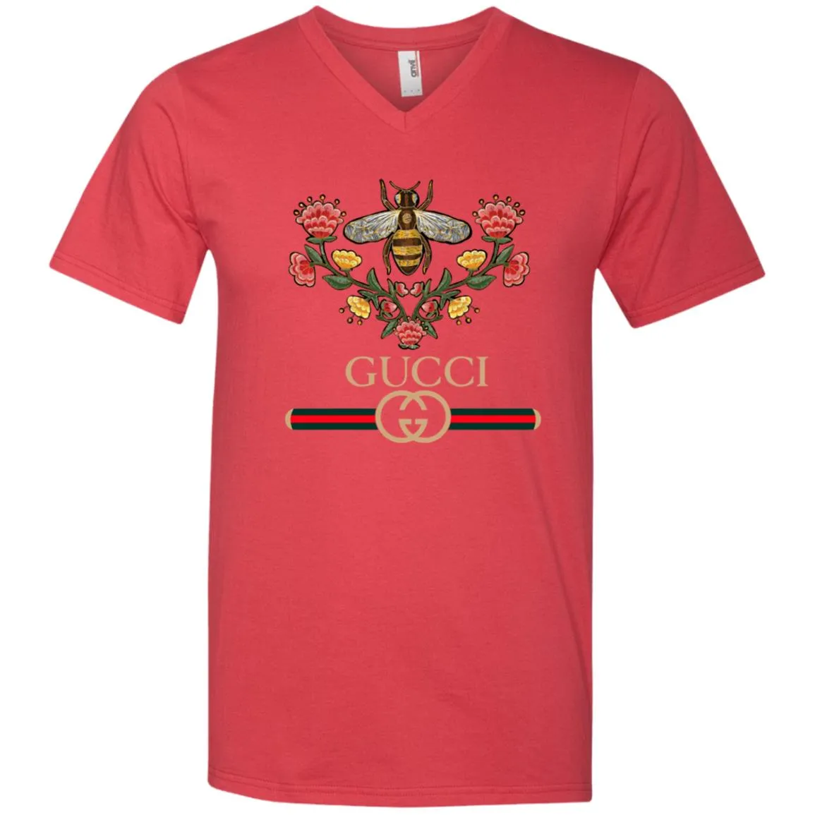 Gucci Logo T-shirt Men V-Neck T-Shirt