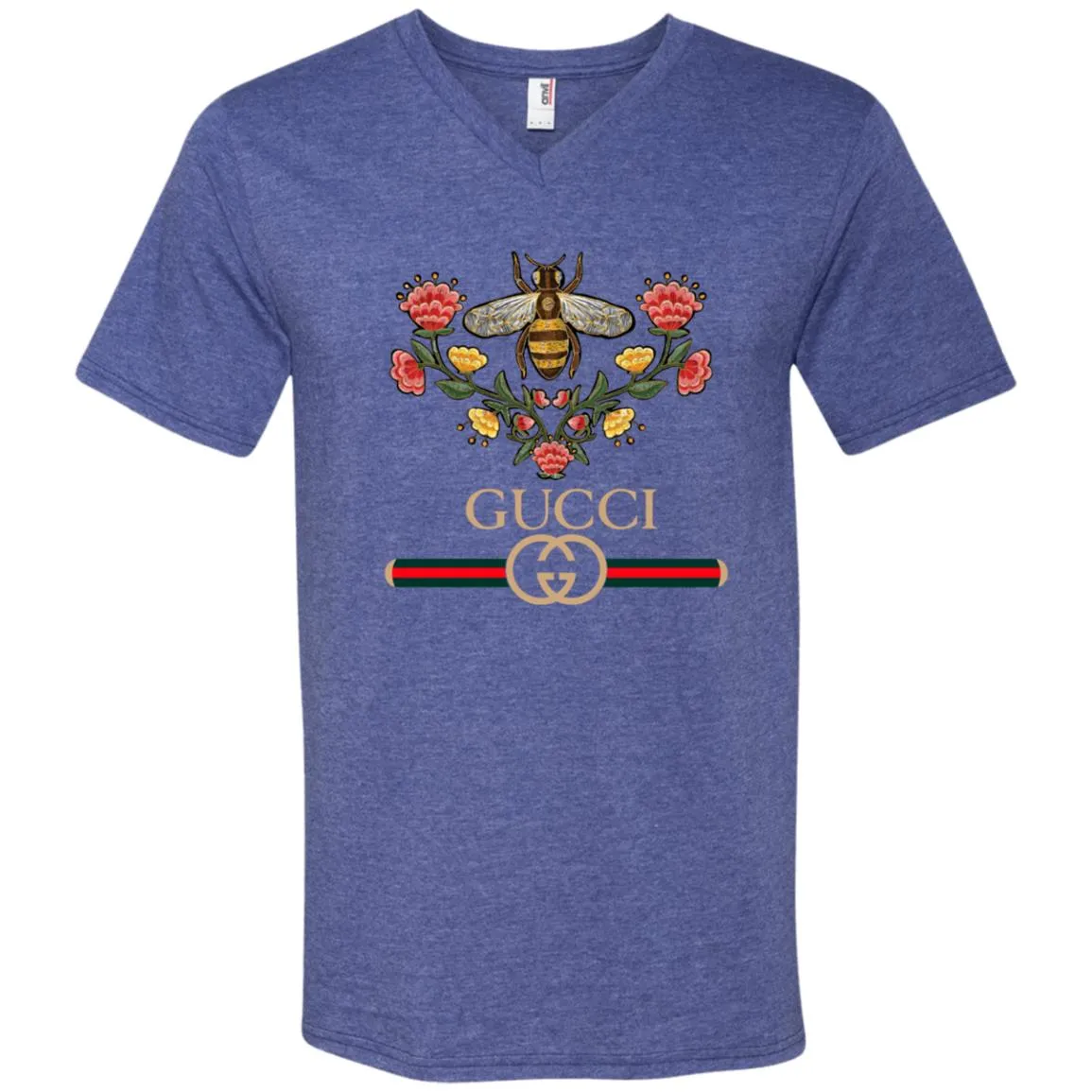 Gucci Logo T-shirt Men V-Neck T-Shirt