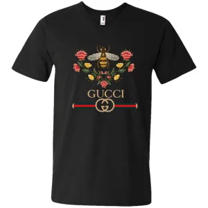 Gucci Logo T-shirt Men V-Neck T-Shirt