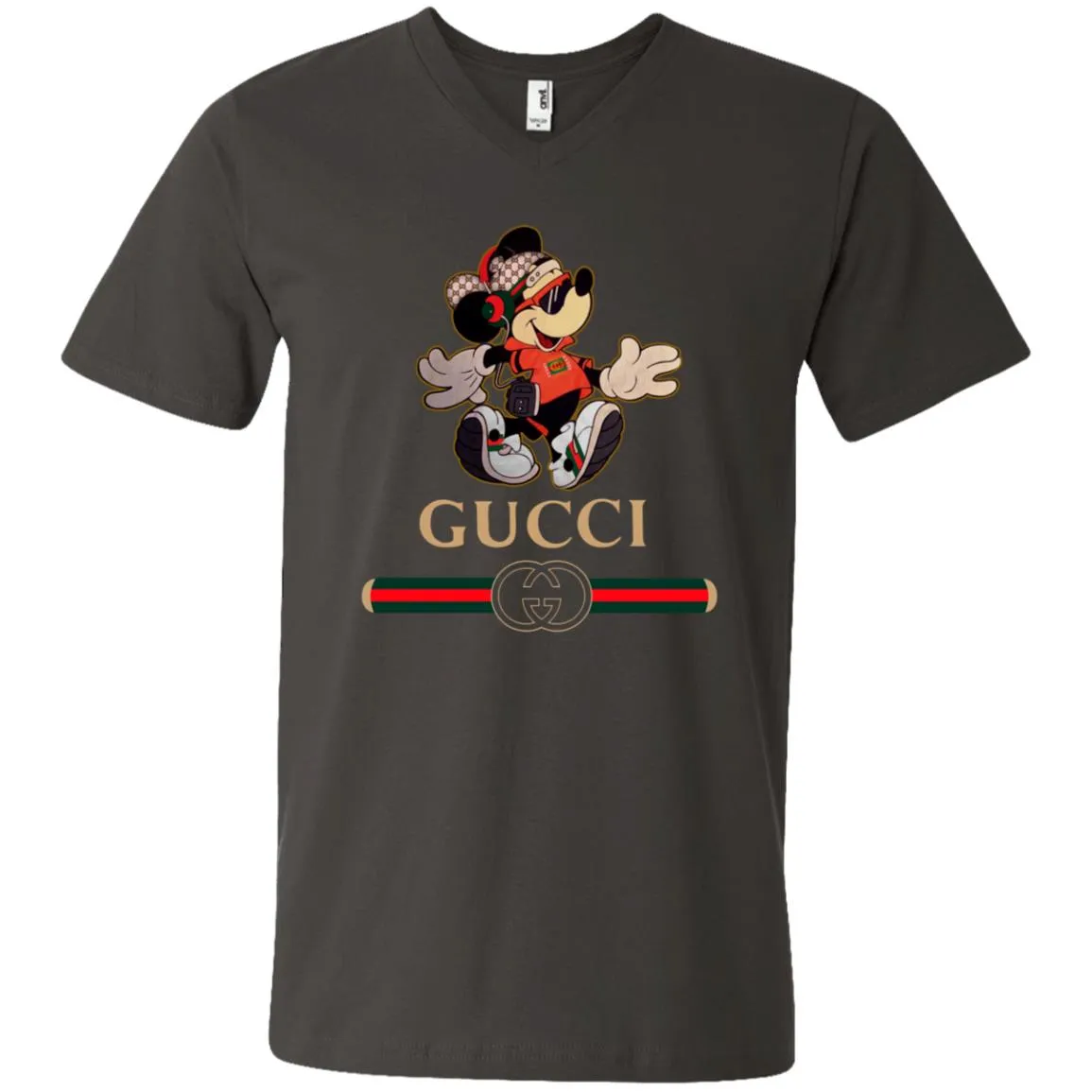 Gucci Mickey Fashion Stylelist Music T-shirt Men V-Neck T-Shirt