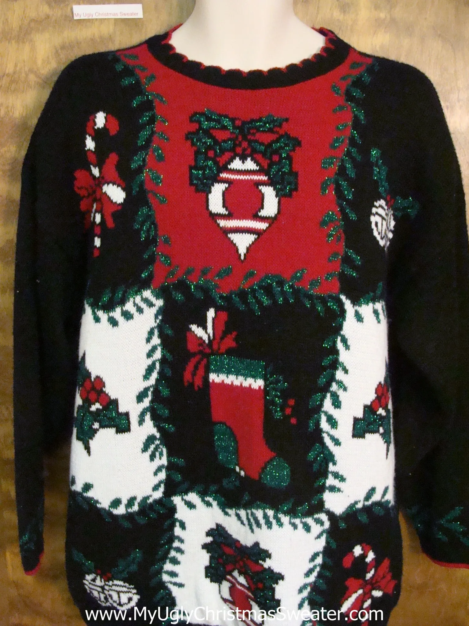 Horrible 80s Acrylic Christmas Sweater Pullover