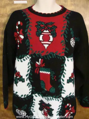 Horrible 80s Acrylic Christmas Sweater Pullover