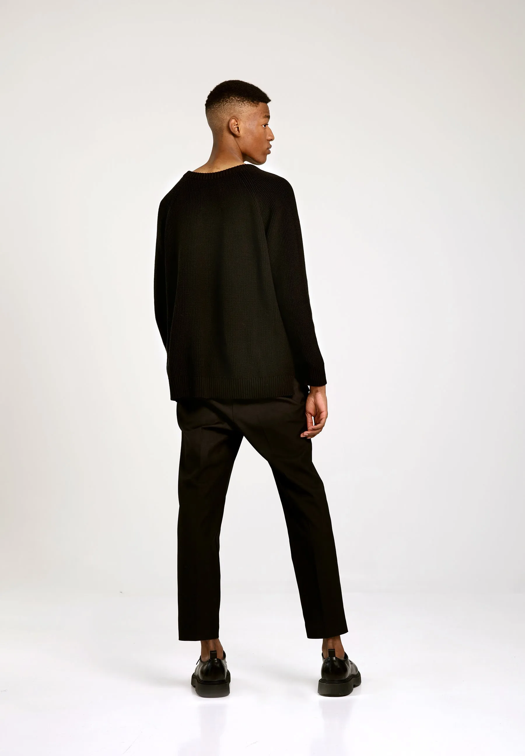 JAMISON KNITTED SWEATER  -  Black