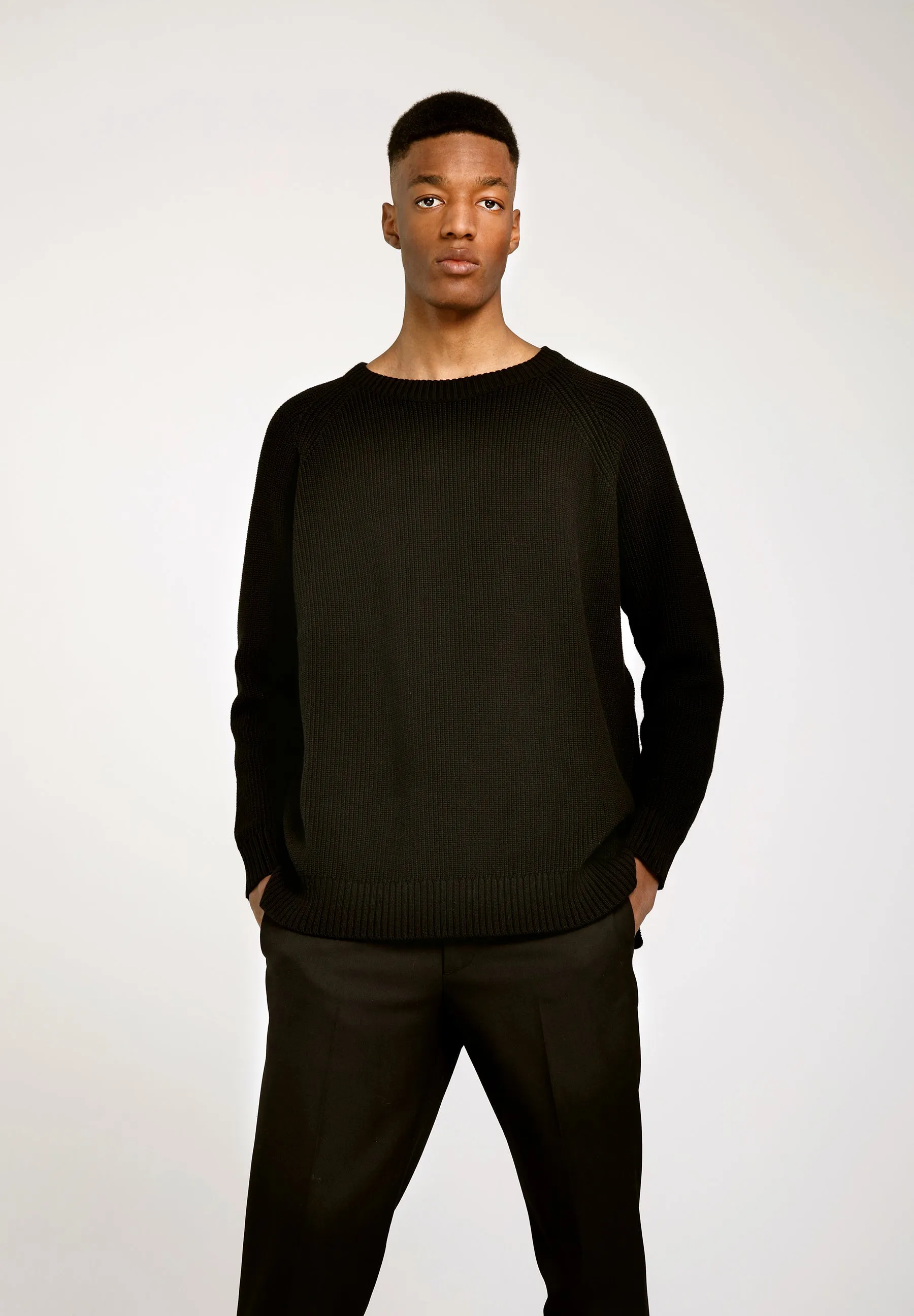 JAMISON KNITTED SWEATER  -  Black