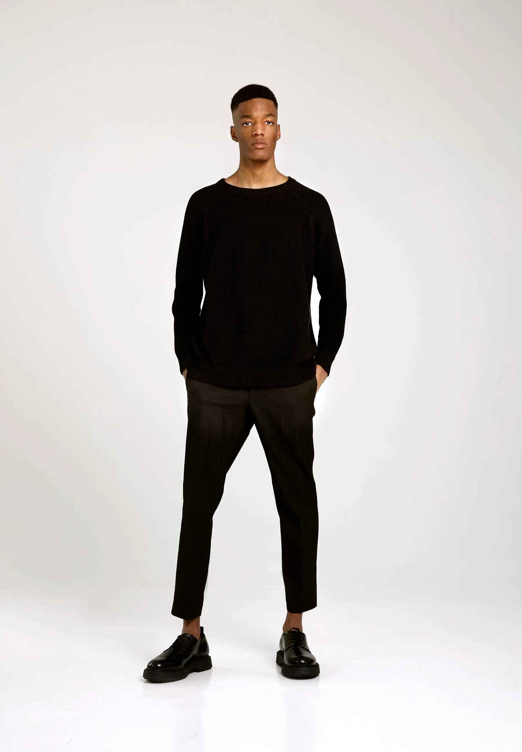 JAMISON KNITTED SWEATER  -  Black