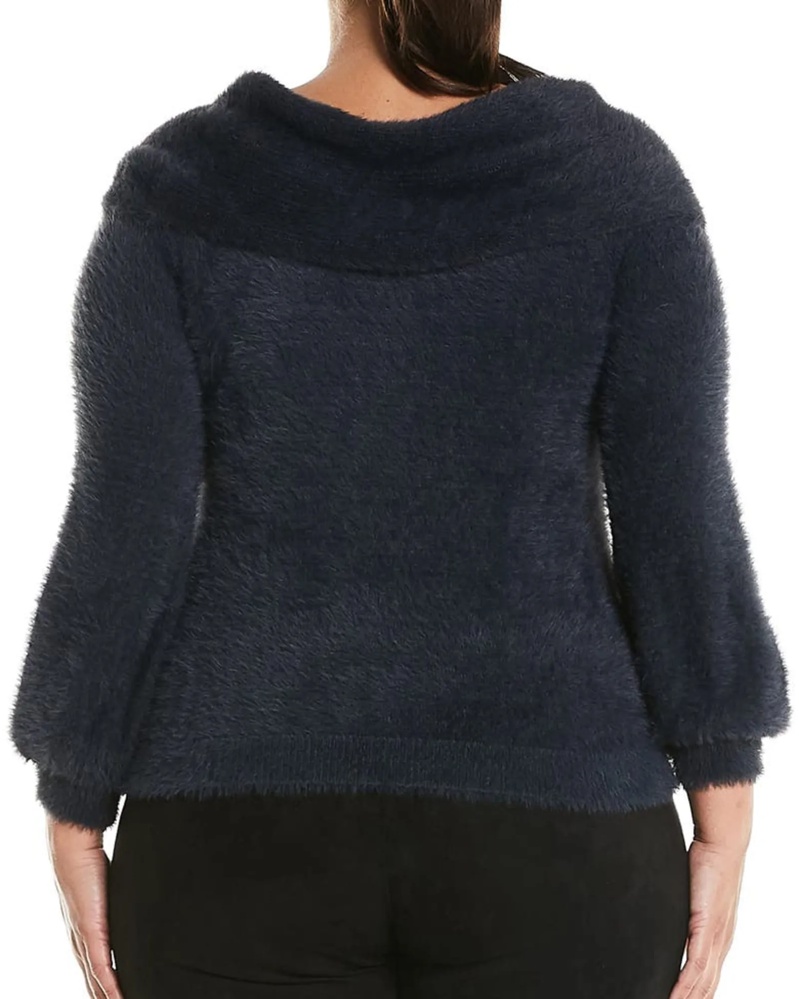 Leah Foldover Sweater | Navy