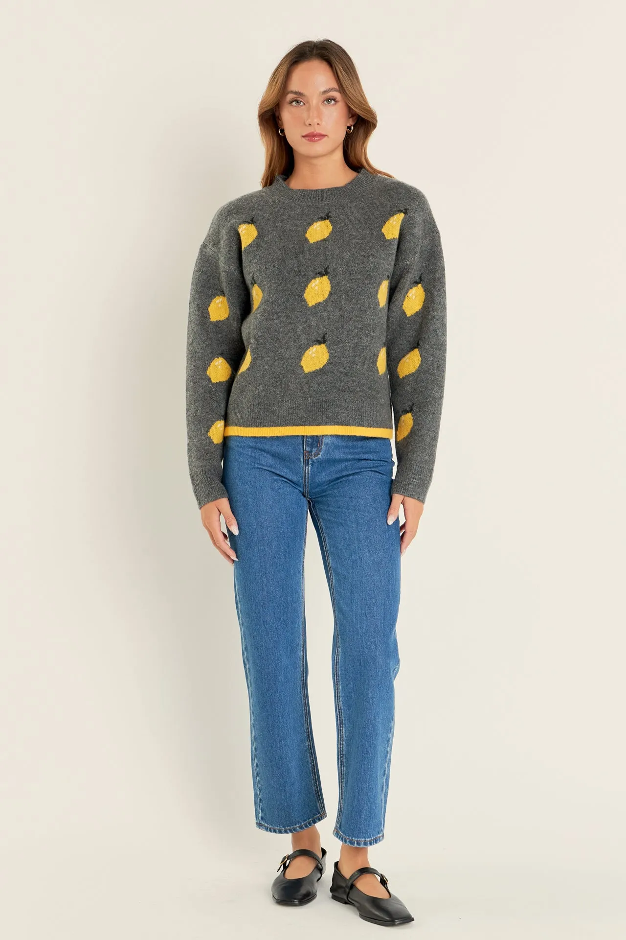 Lemon Crew Neck Knit