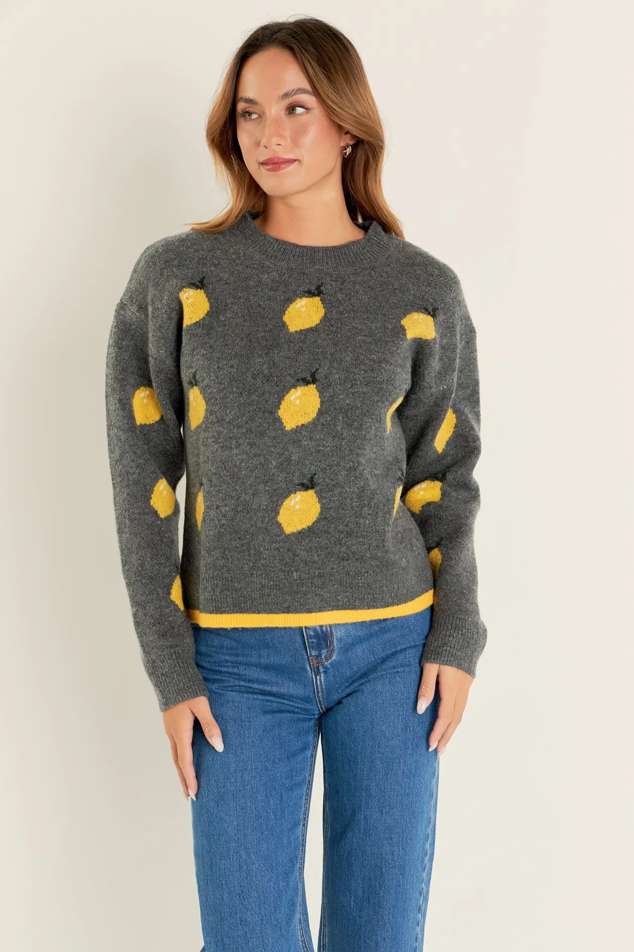 Lemon Crew Neck Knit