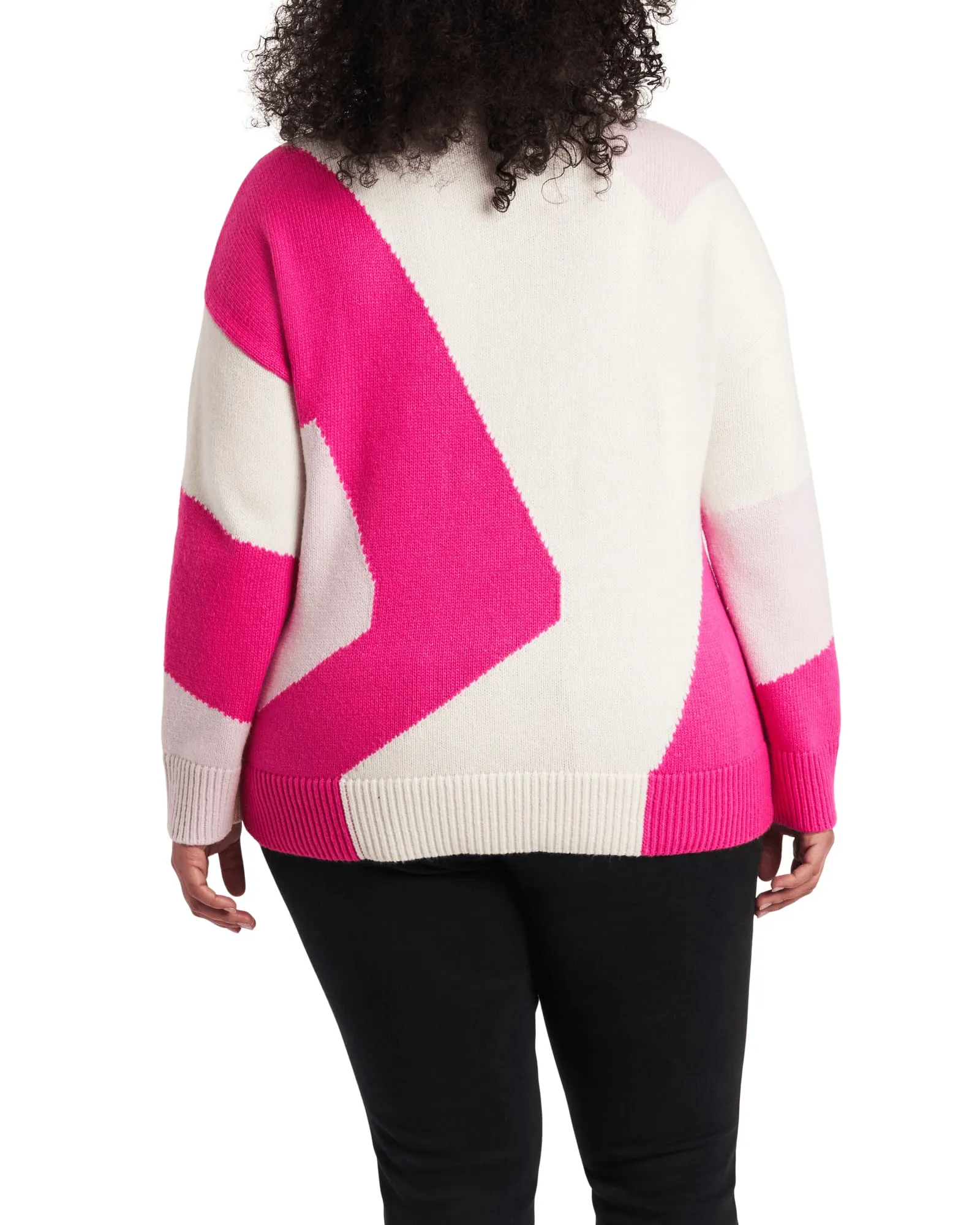 Madison Abstract Mock Neck Sweater | Legacy Pink