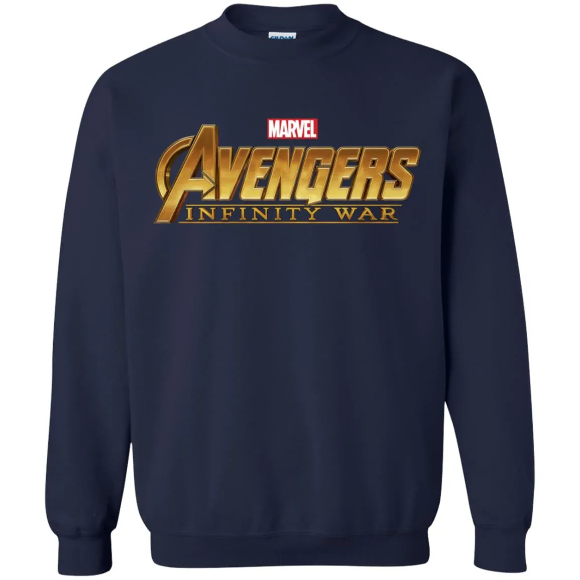 Marvel Avengers Infinity War Golden Logo Crewneck Pullover Sweatshirt