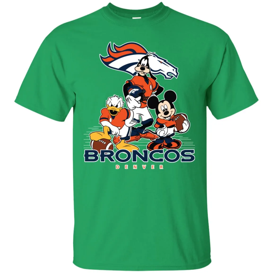 Mickey Mouse Denver Broncos American Football Nfl Sports Shirt