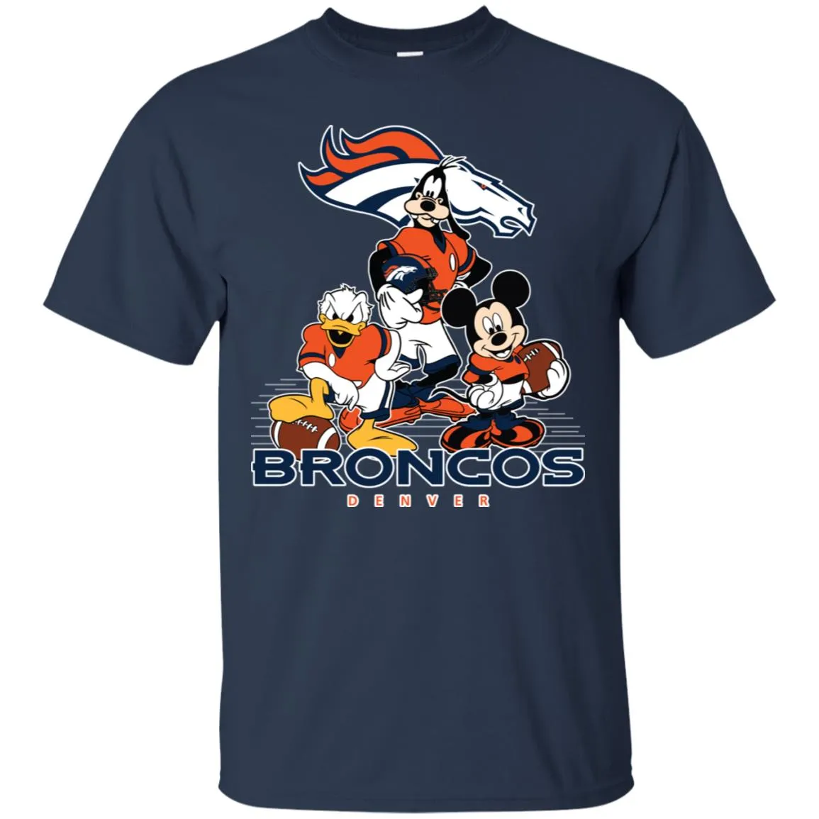 Mickey Mouse Denver Broncos American Football Nfl Sports Shirt