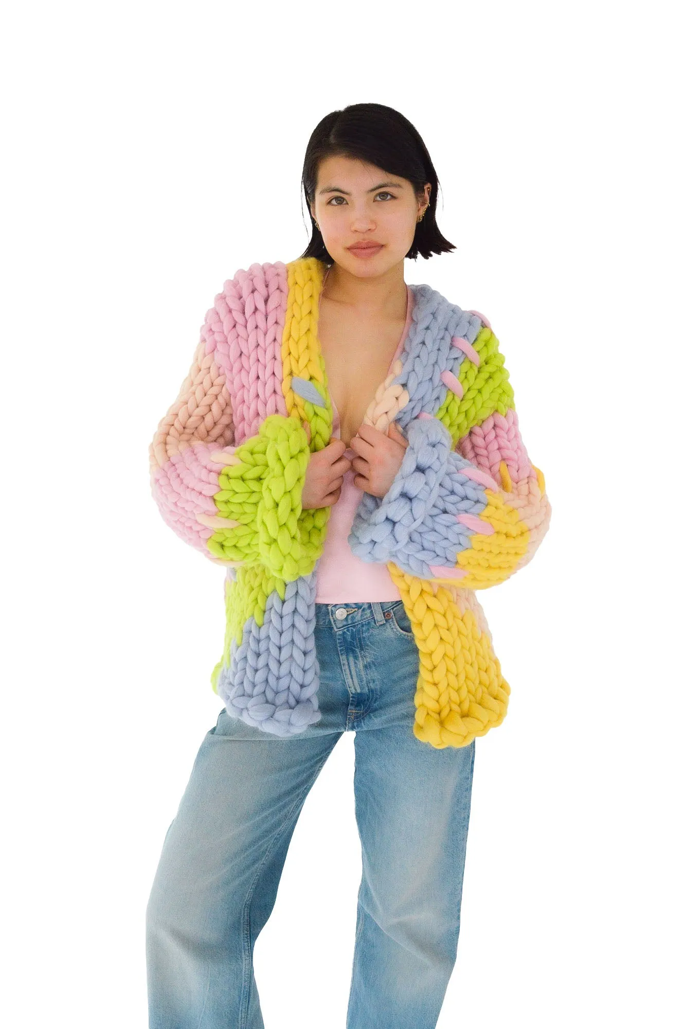 Midi Pastel Colossal Knit Cardigan