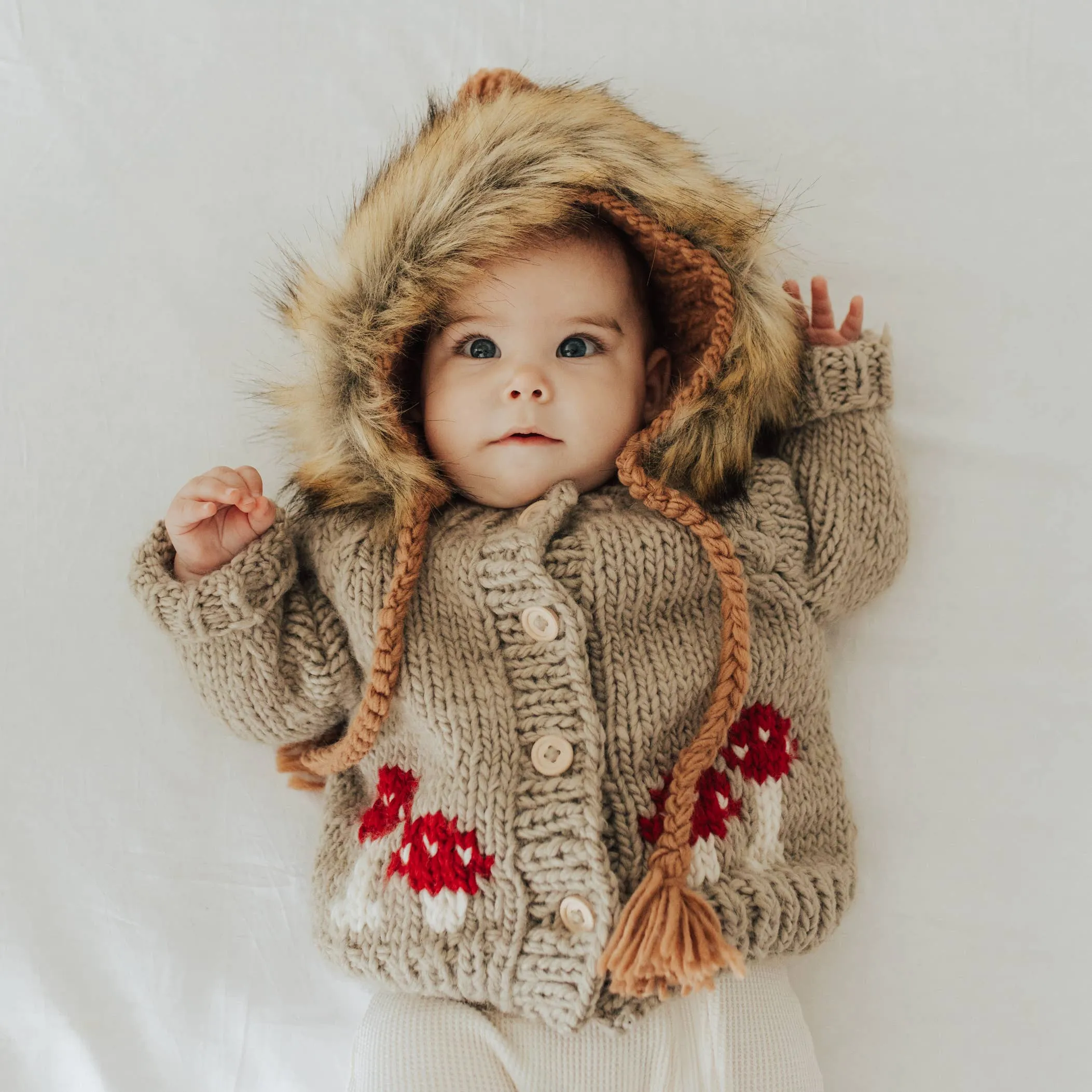 Mushroom Cardigan Sweater