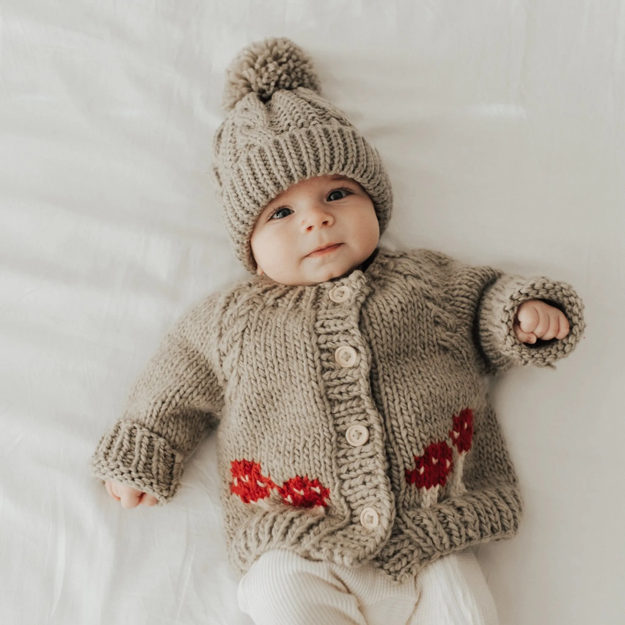 Mushroom Pebble Cardigan Sweater Baby & Toddler