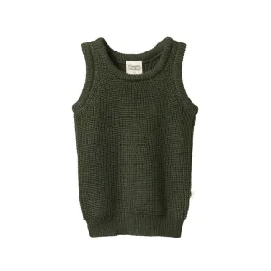 Nature Baby Merino Chunky Knit Vest - Thyme