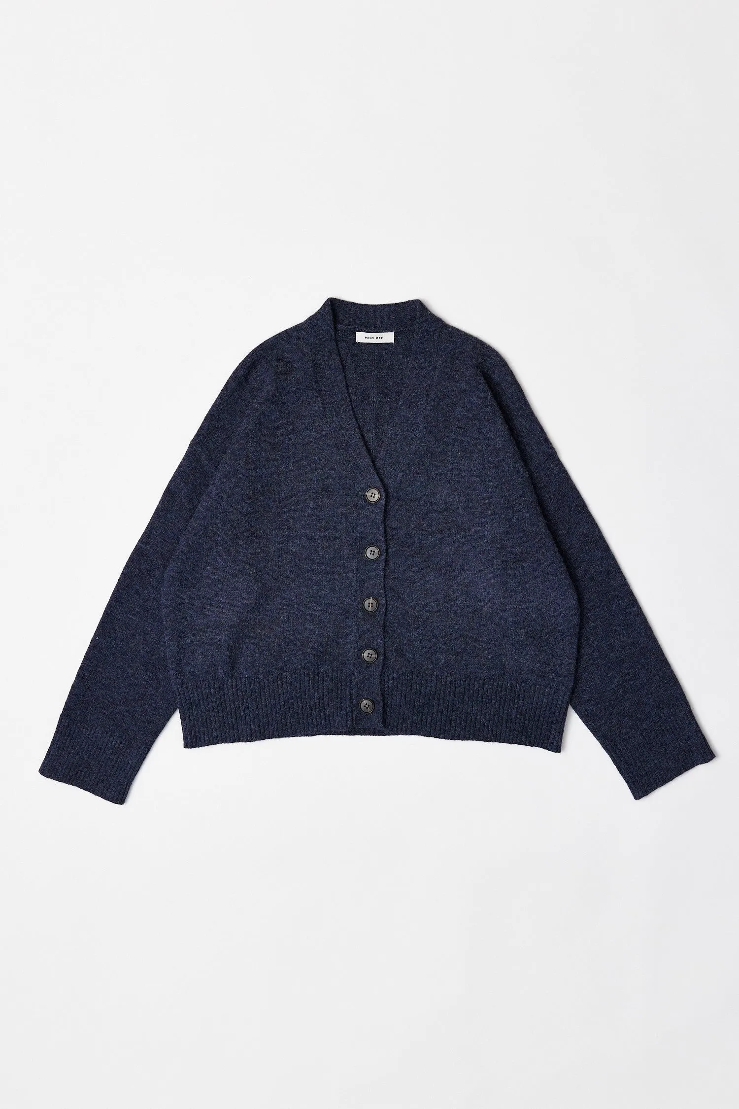 Navy Three Button Cardigan