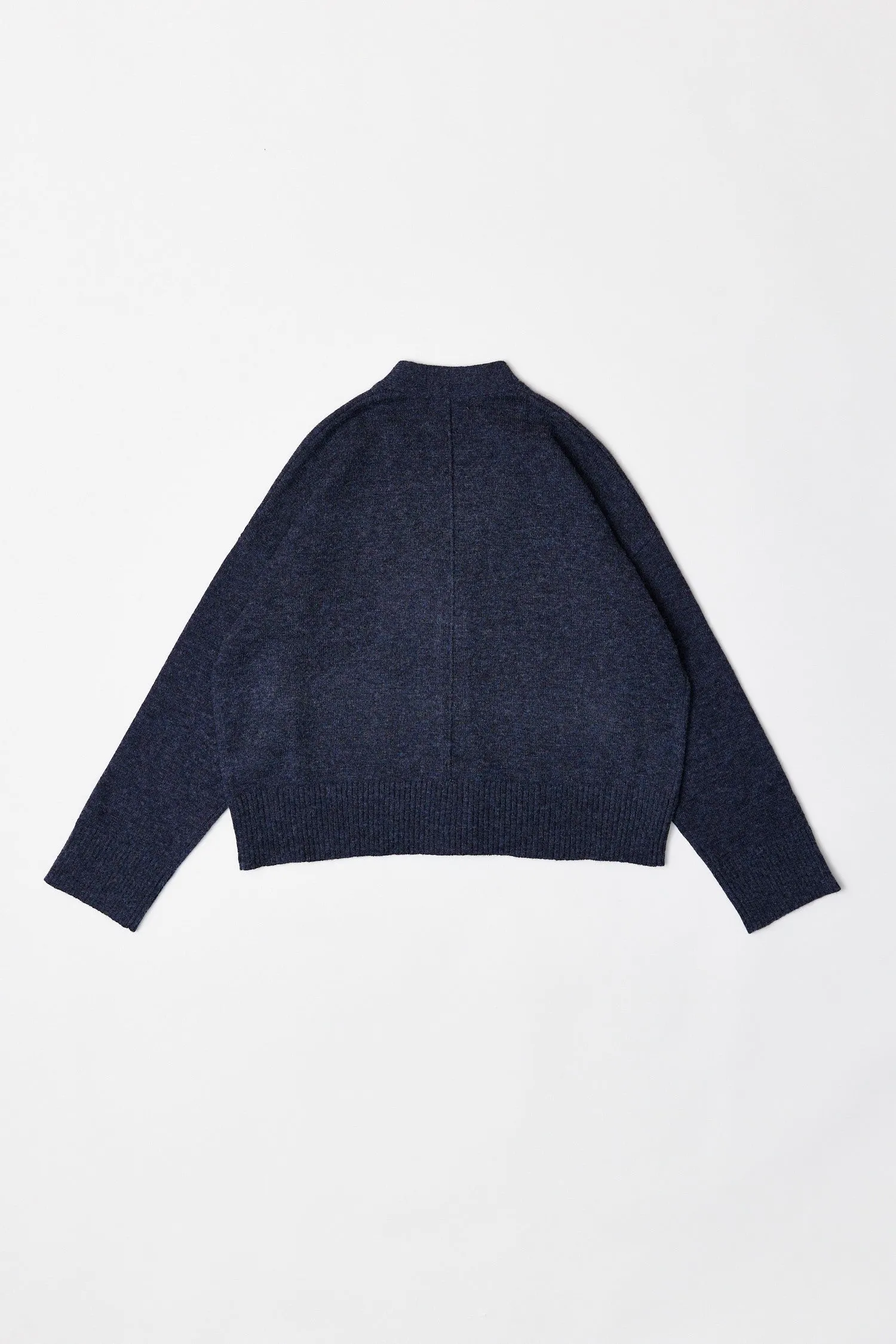 Navy Three Button Cardigan