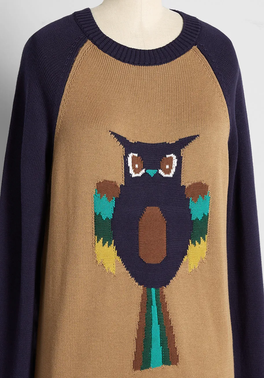 Owl-ways On My Mind Pullover Sweater