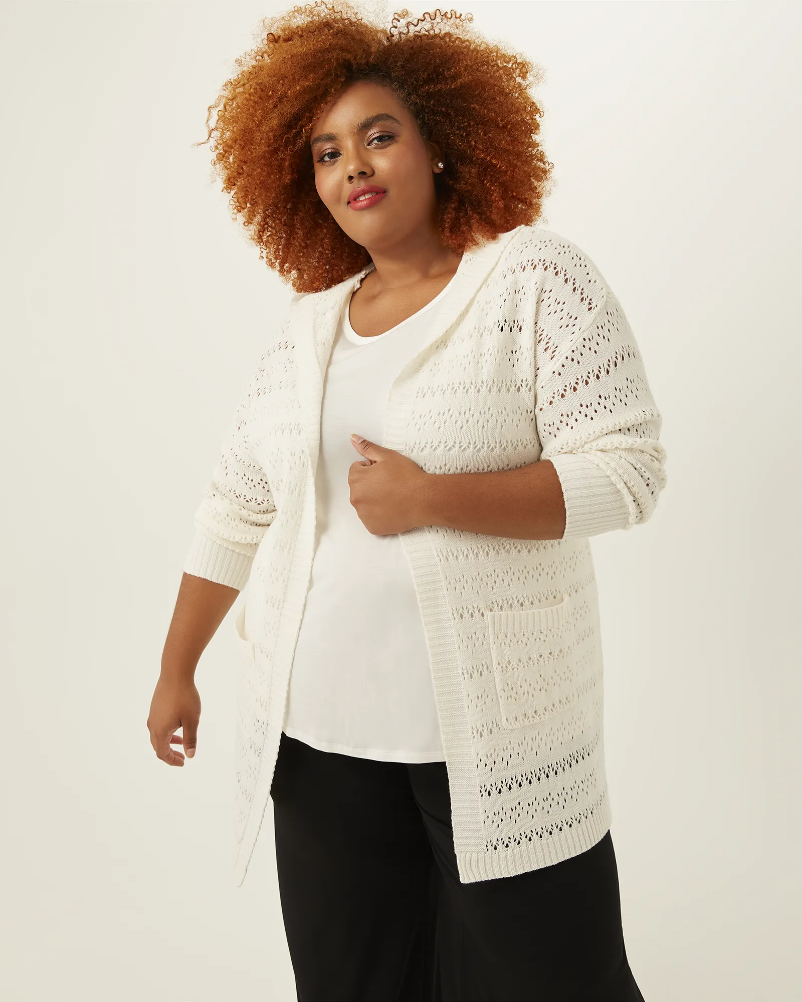 Piper Hooded Cardigan | Ivory