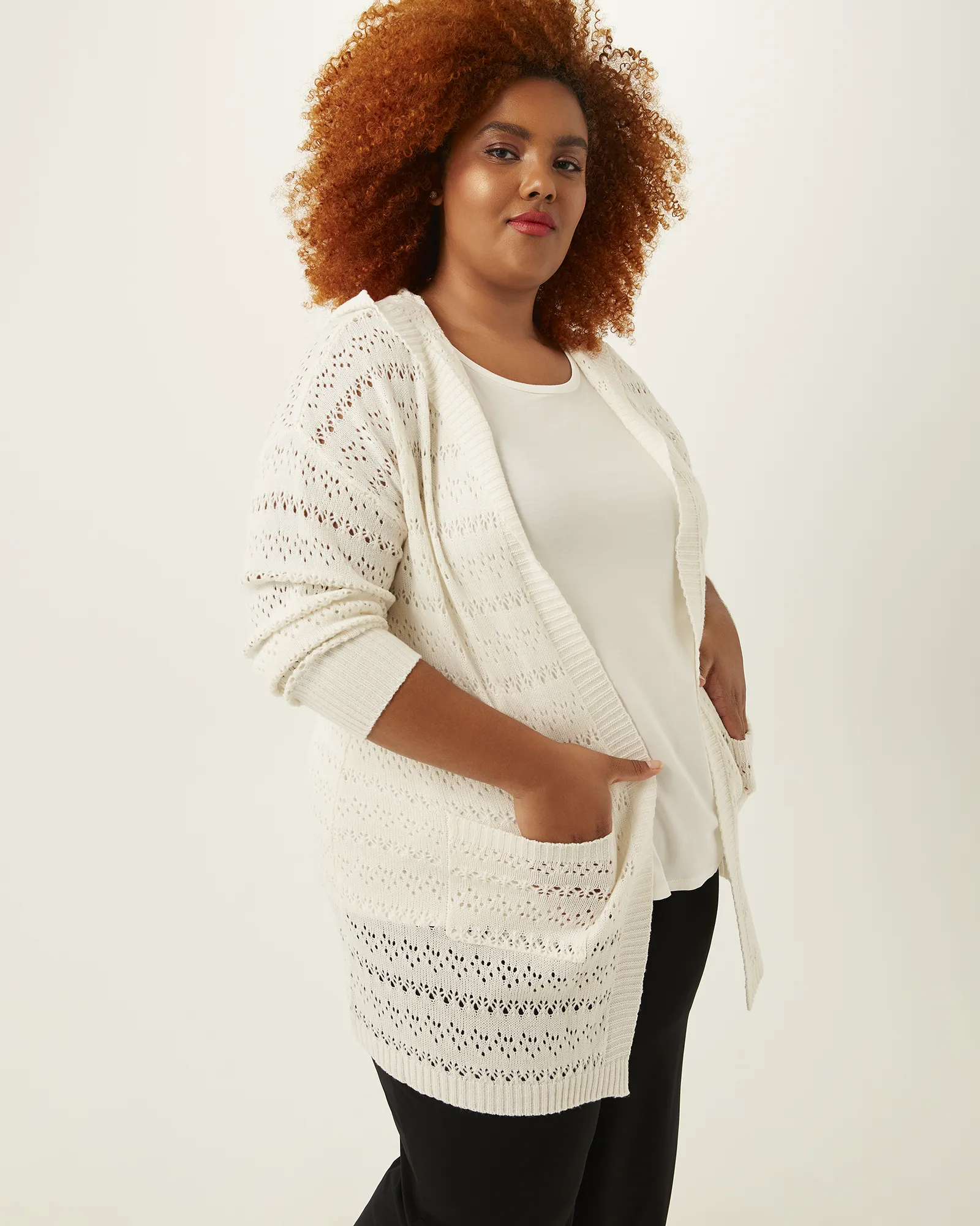 Piper Hooded Cardigan | Ivory